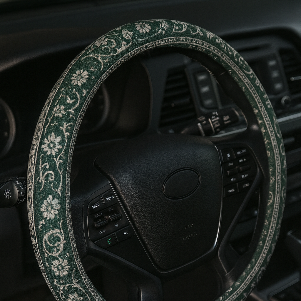 Steering Wheel Cover - Saffron Red