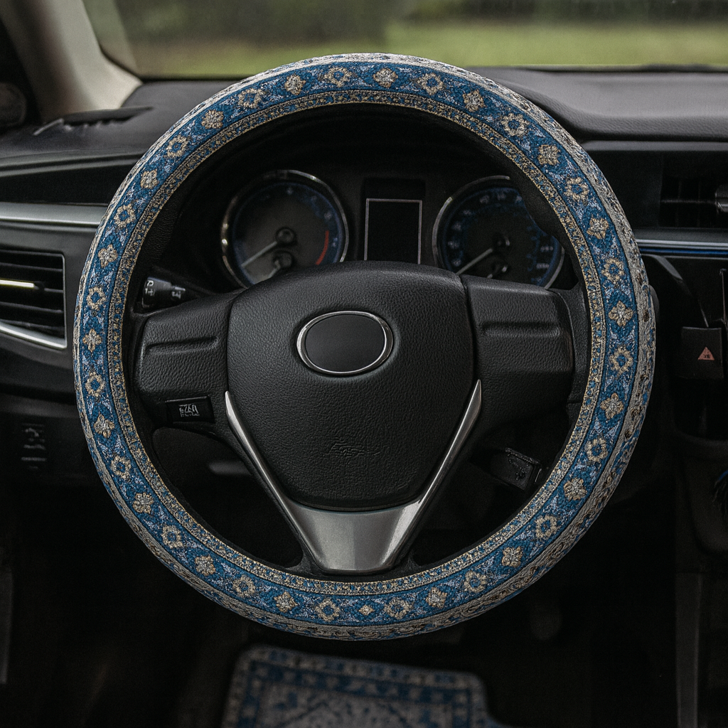 Steering Wheel Cover - Saffron Red