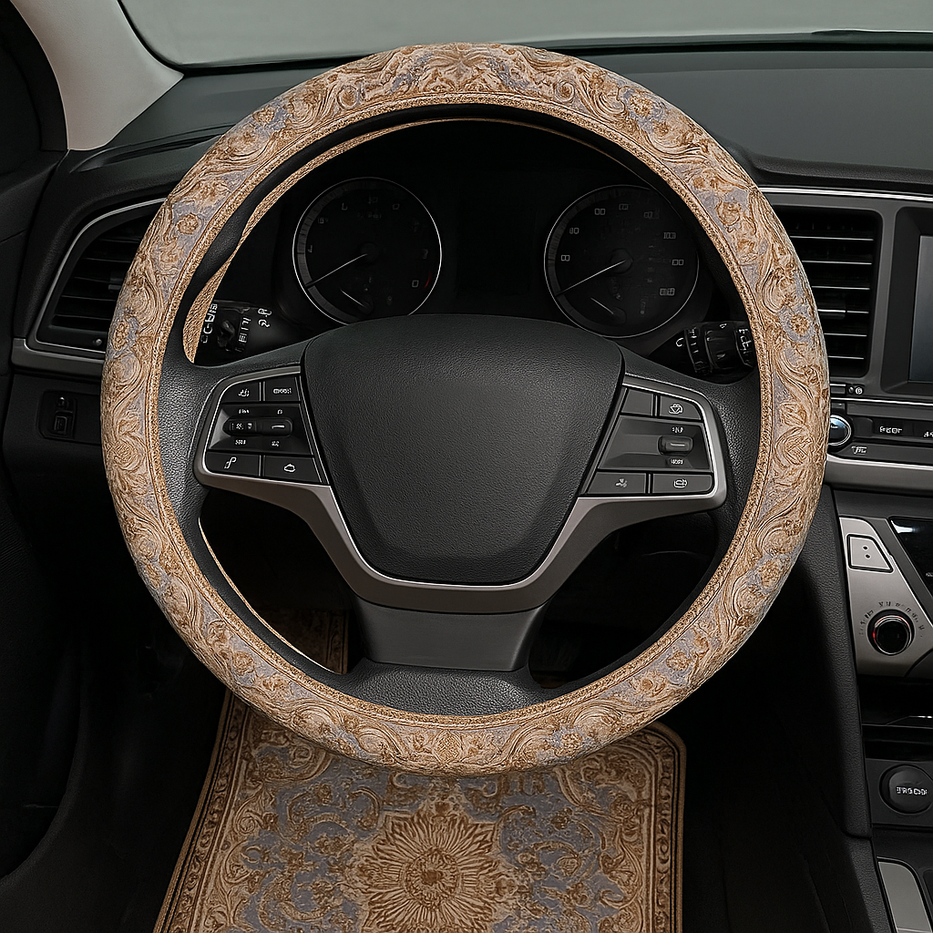 Steering Wheel Cover - Saffron Red