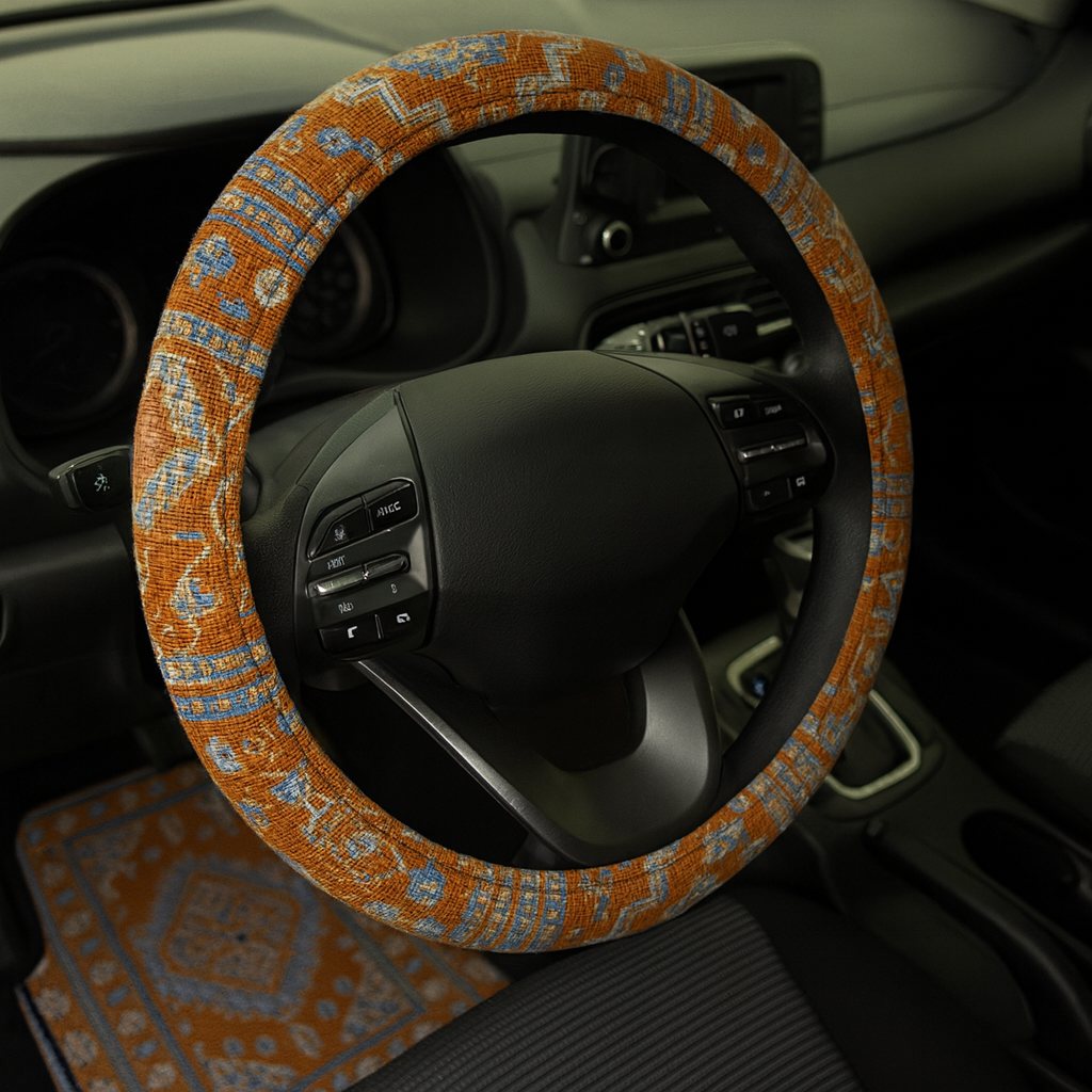 Steering Wheel Cover - Saffron Red