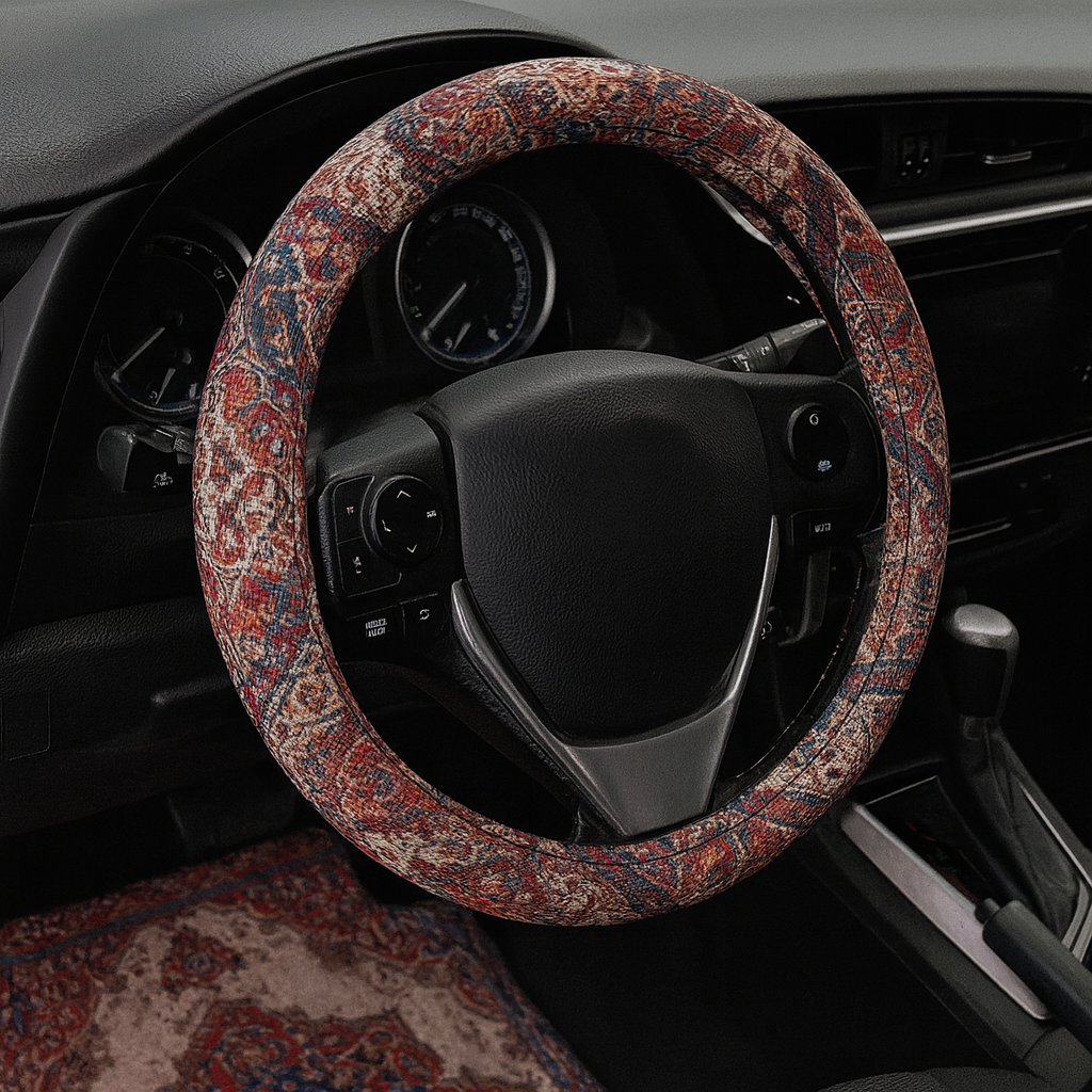 Steering Wheel Cover - Saffron Red