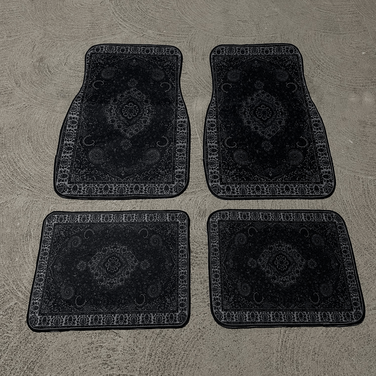 Obsidian Black Mat Set + Free Seatbelt & Wheel Covers
